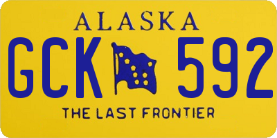 AK license plate GCK592