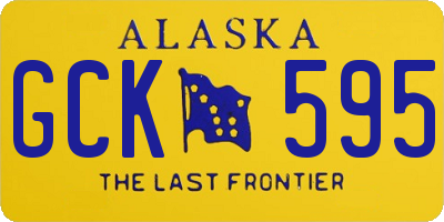 AK license plate GCK595