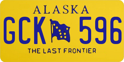 AK license plate GCK596