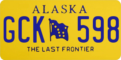 AK license plate GCK598