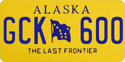 AK license plate GCK600