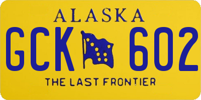 AK license plate GCK602