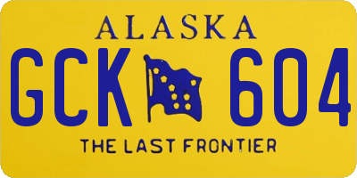AK license plate GCK604