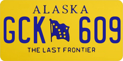 AK license plate GCK609