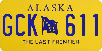 AK license plate GCK611