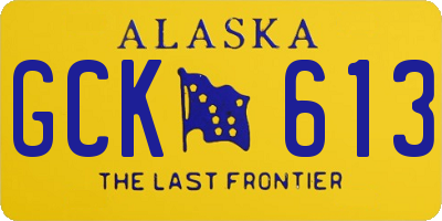 AK license plate GCK613