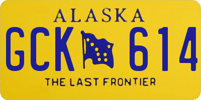 AK license plate GCK614