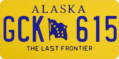 AK license plate GCK615