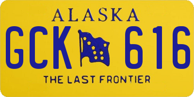 AK license plate GCK616