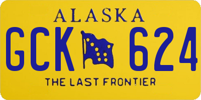 AK license plate GCK624