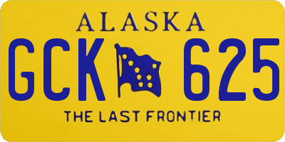 AK license plate GCK625