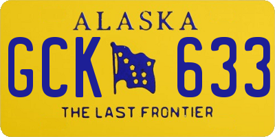 AK license plate GCK633