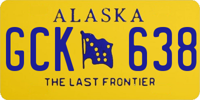 AK license plate GCK638
