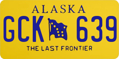 AK license plate GCK639