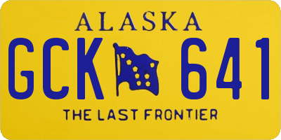 AK license plate GCK641