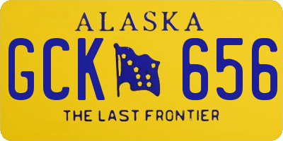 AK license plate GCK656