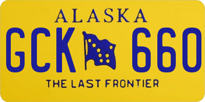AK license plate GCK660