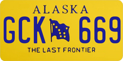 AK license plate GCK669