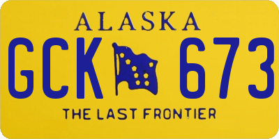 AK license plate GCK673