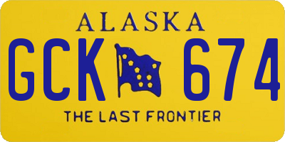AK license plate GCK674