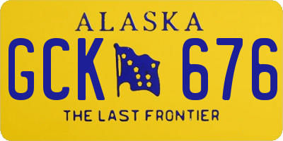 AK license plate GCK676
