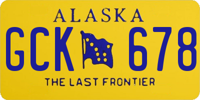 AK license plate GCK678