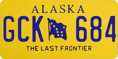 AK license plate GCK684