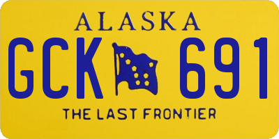 AK license plate GCK691
