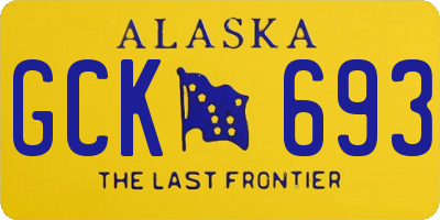 AK license plate GCK693