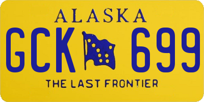 AK license plate GCK699