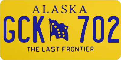 AK license plate GCK702