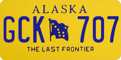 AK license plate GCK707