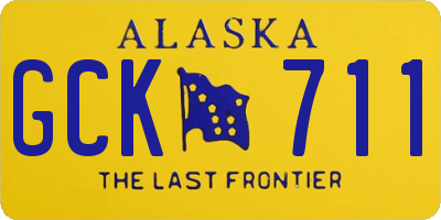 AK license plate GCK711