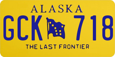 AK license plate GCK718