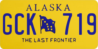 AK license plate GCK719
