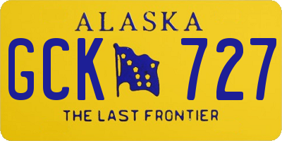 AK license plate GCK727