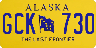 AK license plate GCK730