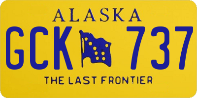 AK license plate GCK737