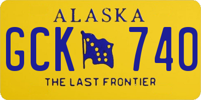 AK license plate GCK740