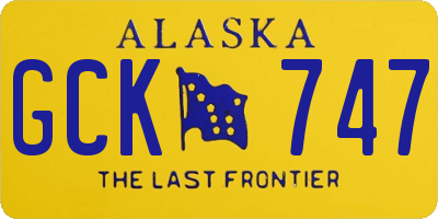 AK license plate GCK747