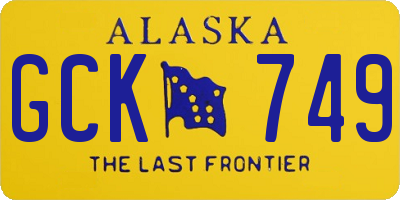 AK license plate GCK749
