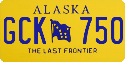 AK license plate GCK750