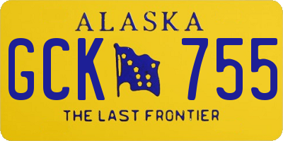 AK license plate GCK755