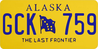AK license plate GCK759