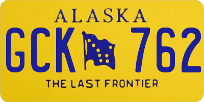 AK license plate GCK762