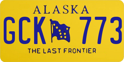 AK license plate GCK773