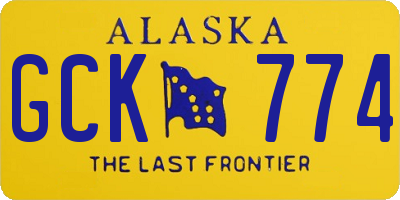 AK license plate GCK774