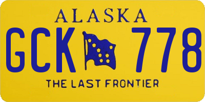 AK license plate GCK778
