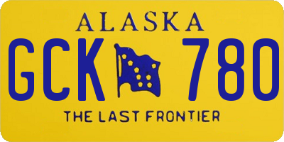 AK license plate GCK780