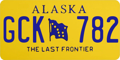 AK license plate GCK782